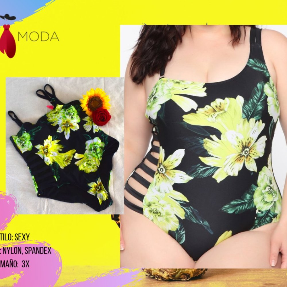 Swimwear Nylon, Spandex 3X